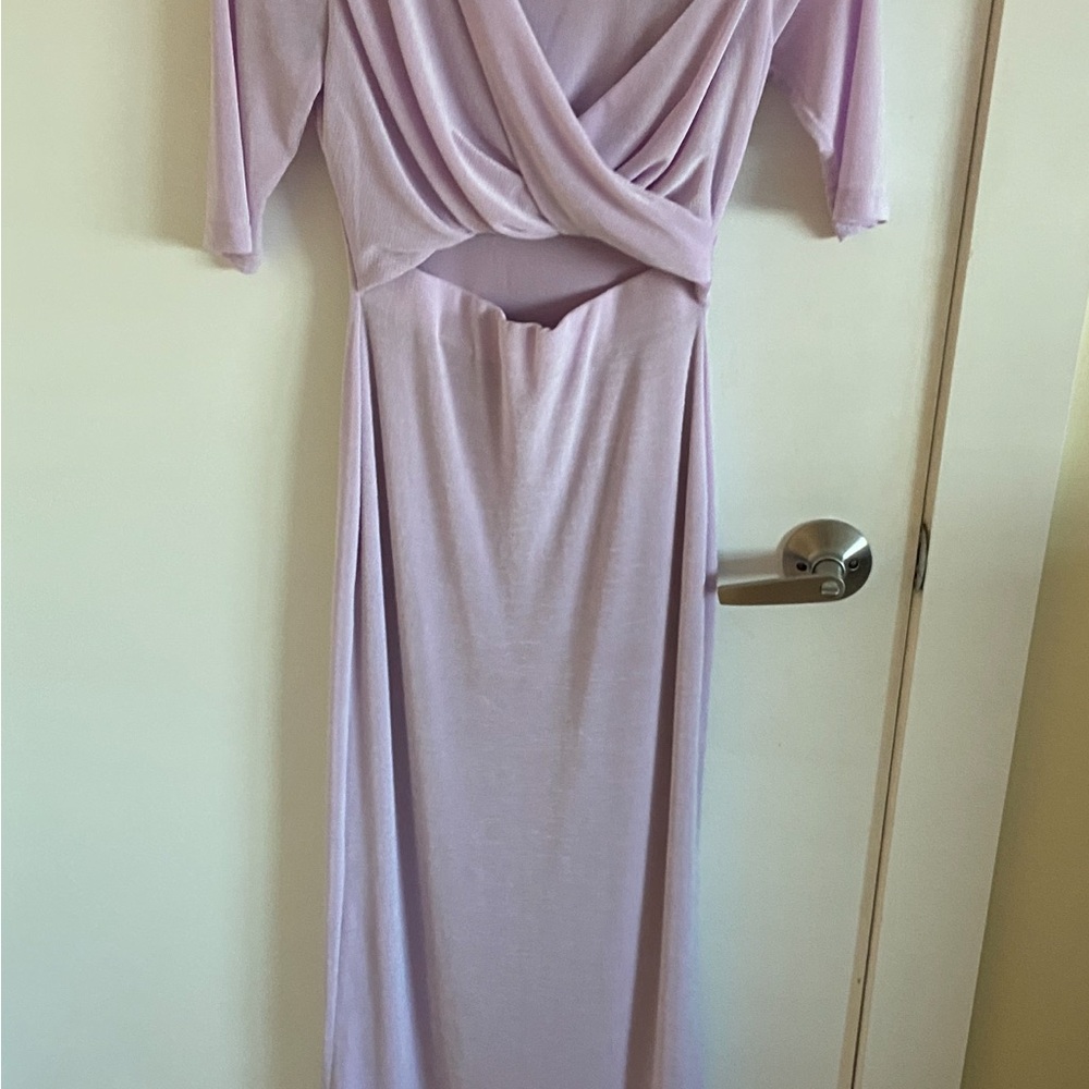 Elegant Lavender Wrap Dress